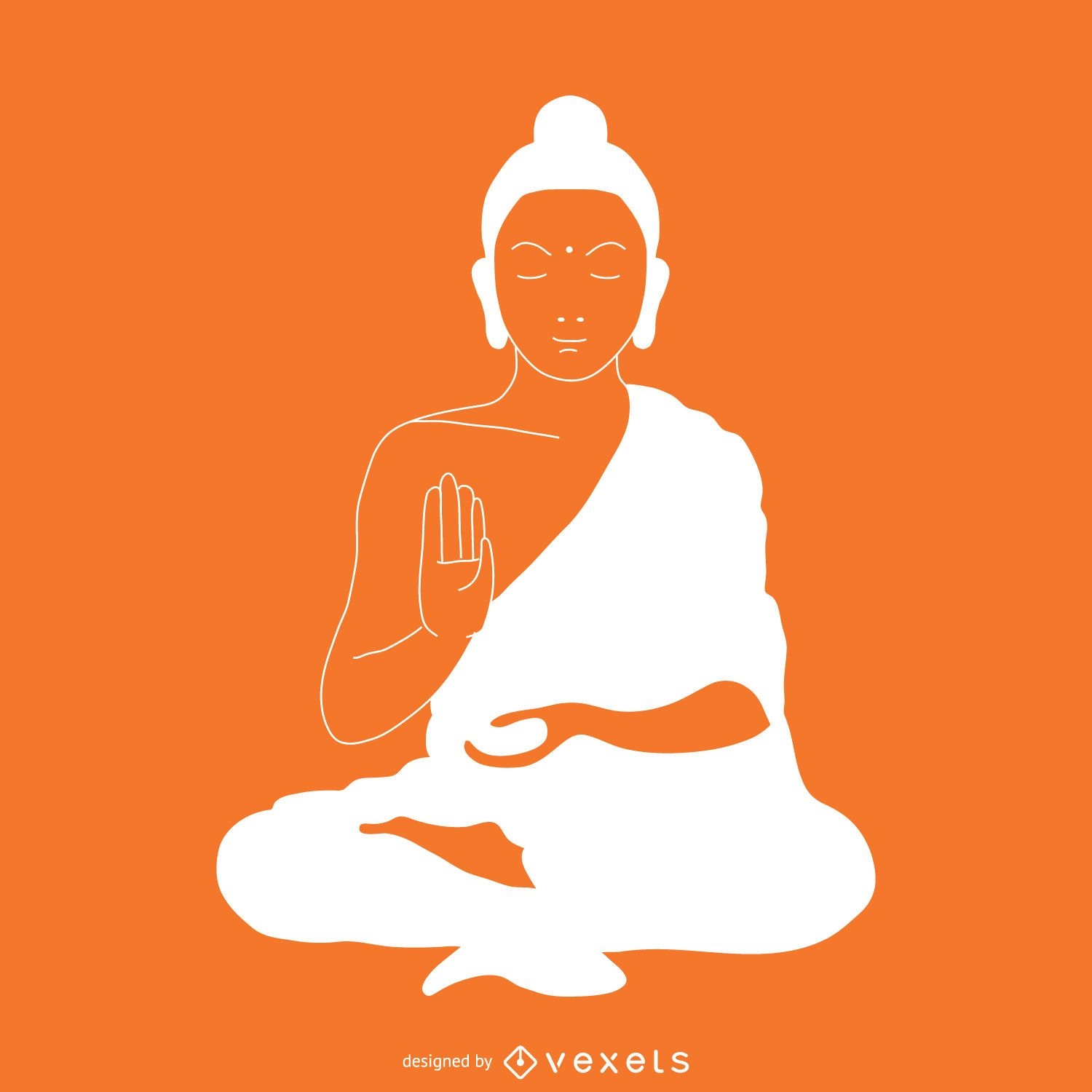 Ilustração simples de Buda