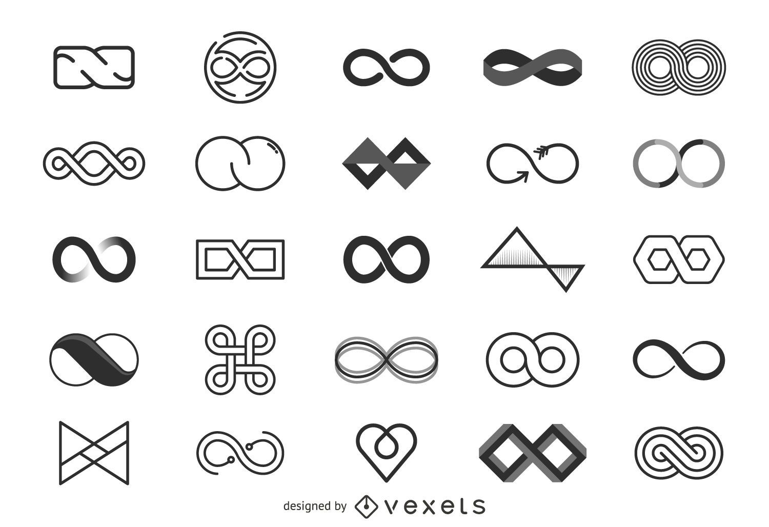 Colección de plantillas de logotipos infinitos
