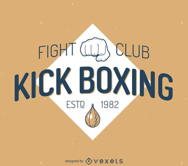 Kick-boxing label template Kick-boxing label template
