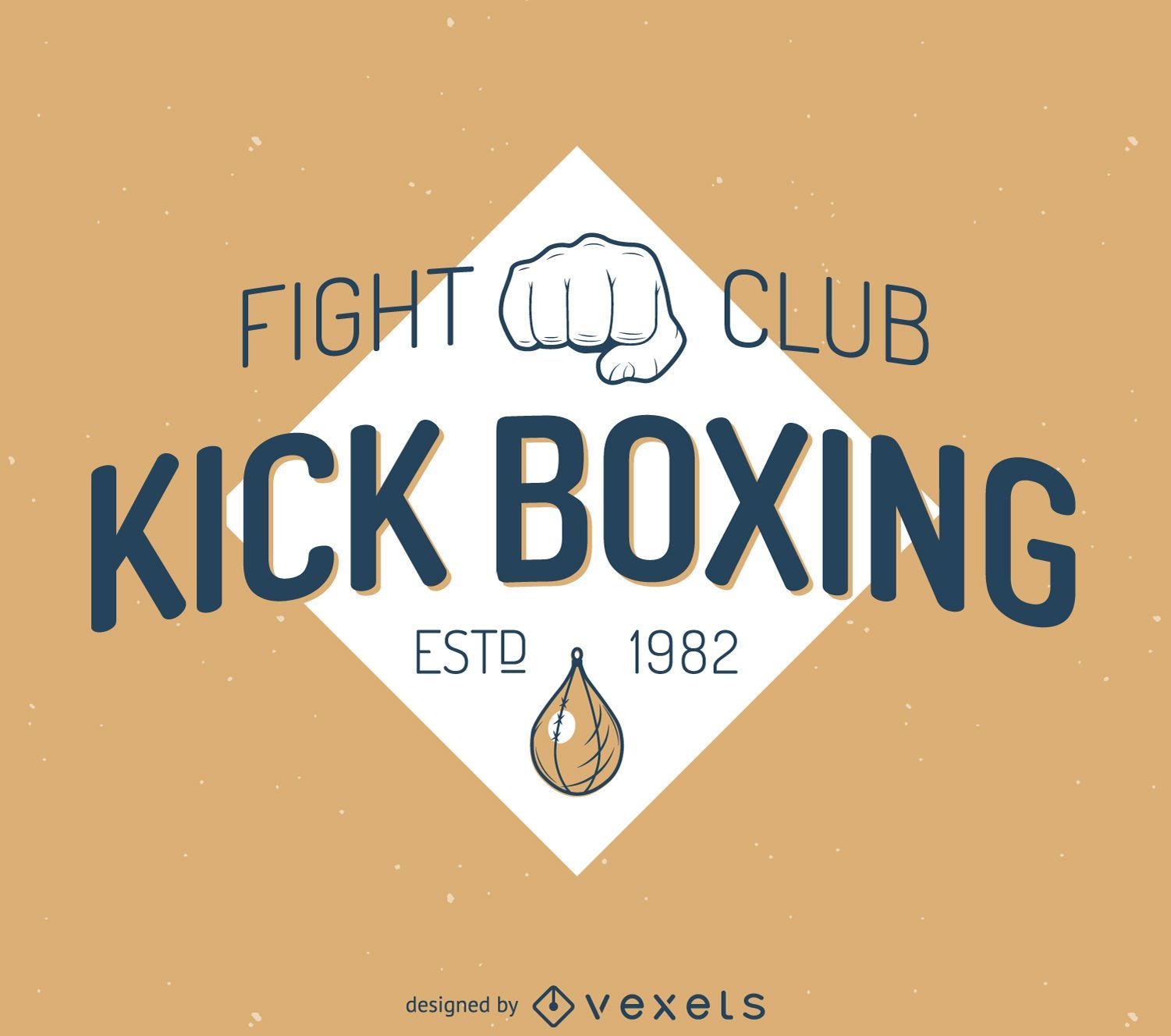 Modelo de etiqueta Kick-boxing
