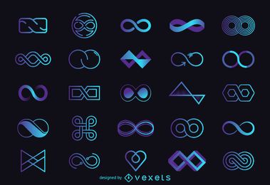 Infinity logo template set Infinity logo template set