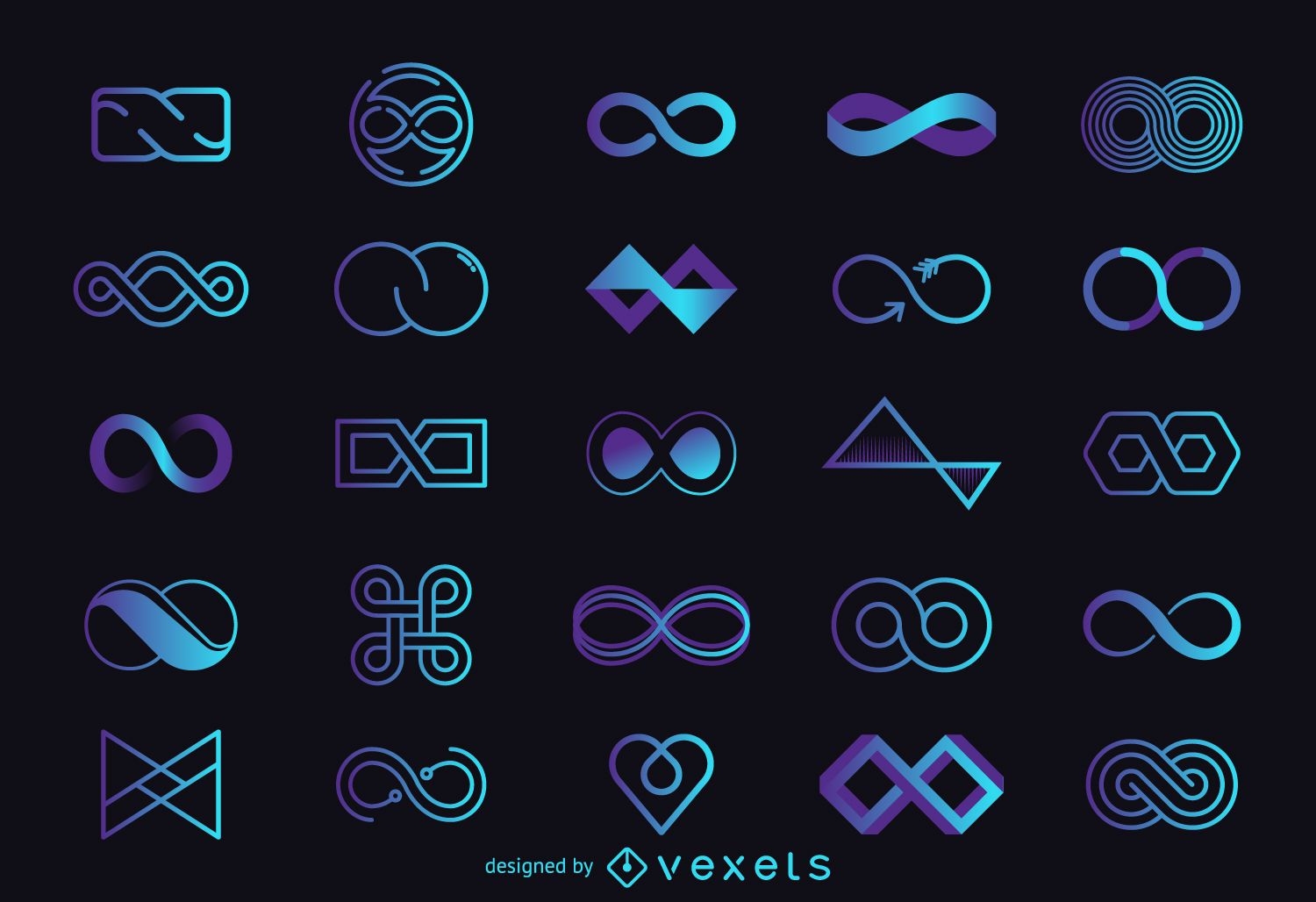 Conjunto de modelos de logotipo Infinity