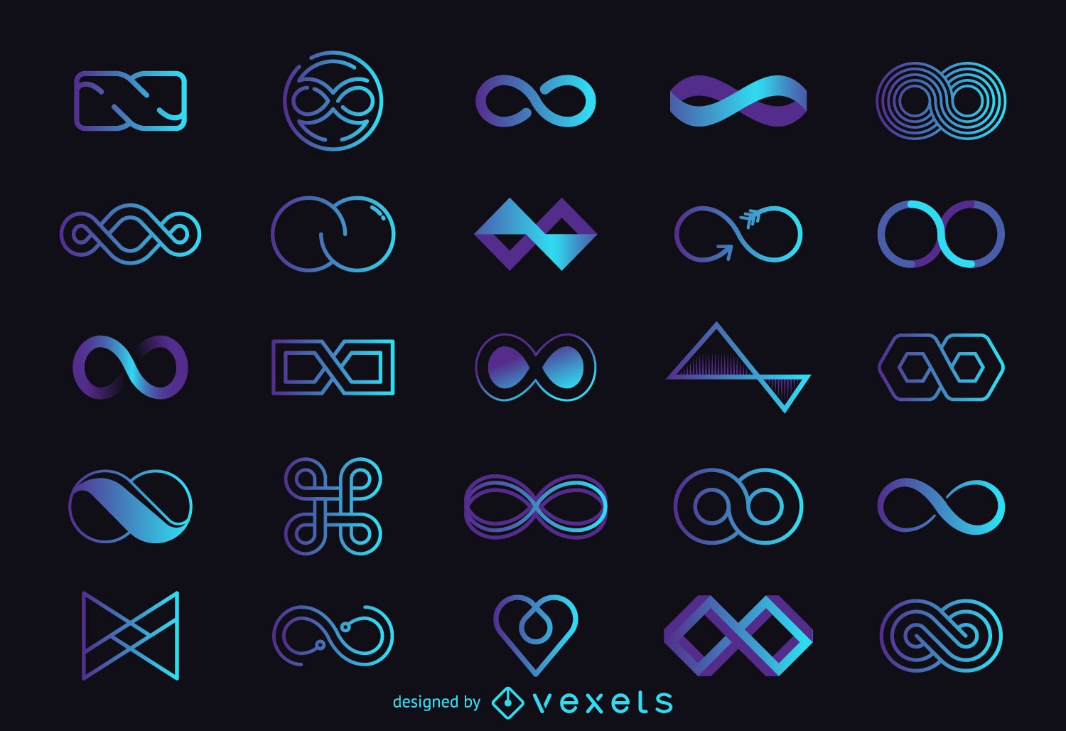 infinity-logo-template-set-vector-download