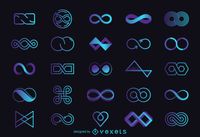 Infinity Logo Template Set Vector Download