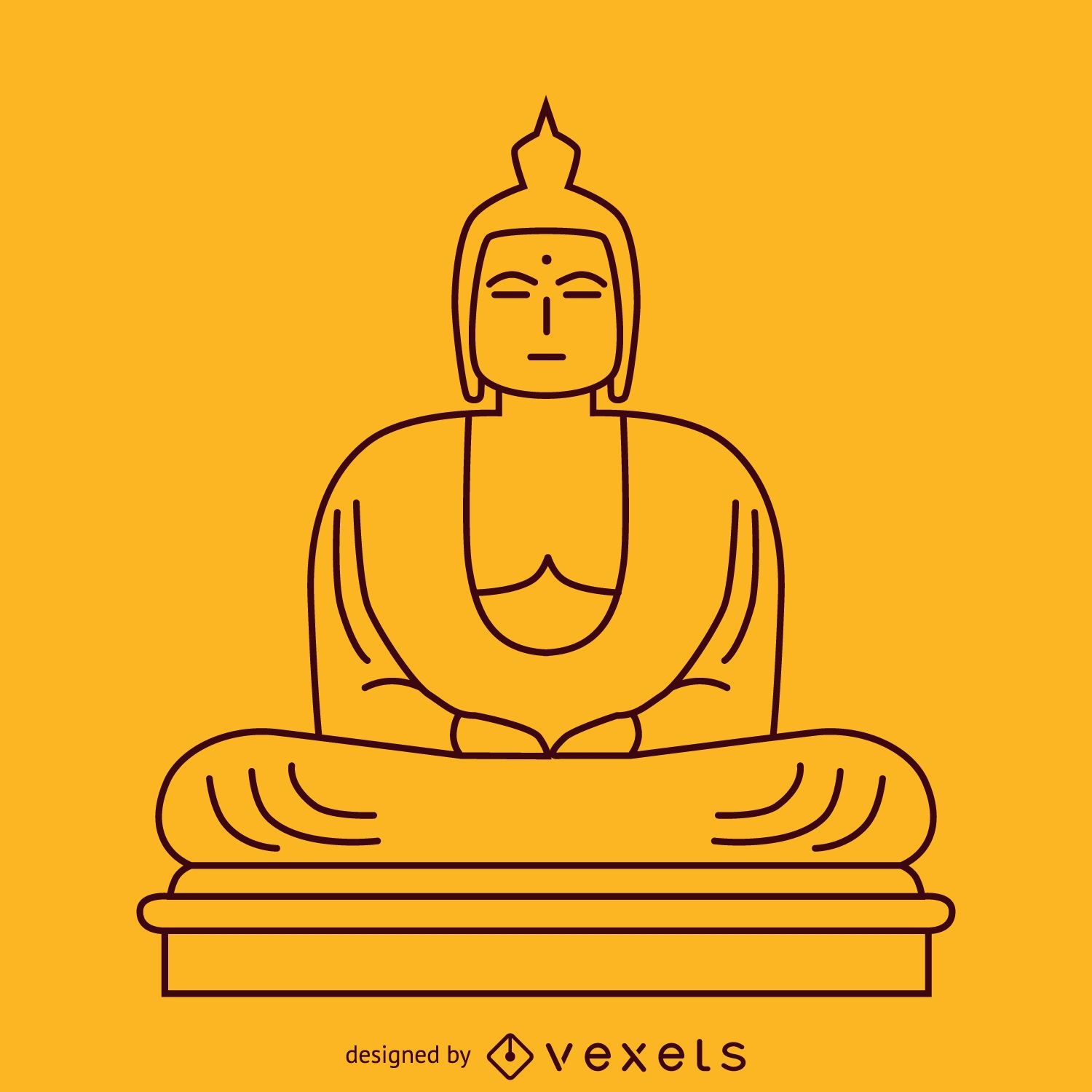 Ilustração minimalista de Buda