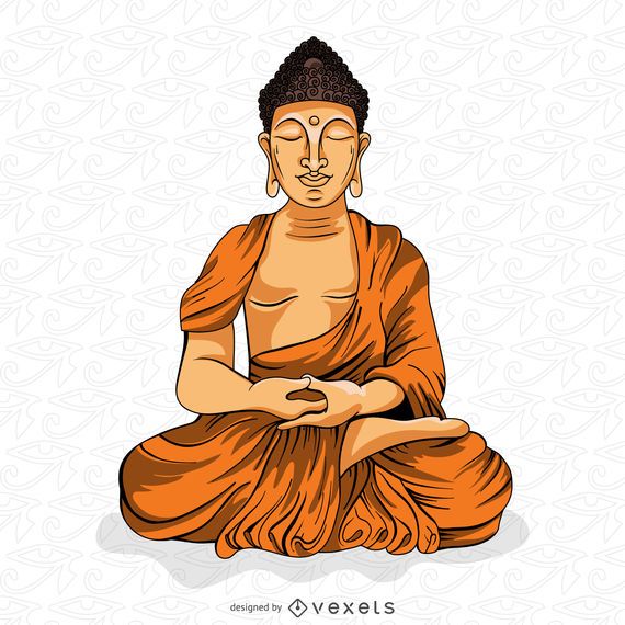 Buddha meditating illustration Buddha meditating illustration