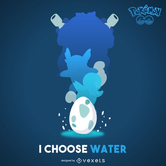 Pôster de Pokémon de Água Pôster de Pokémon de Água