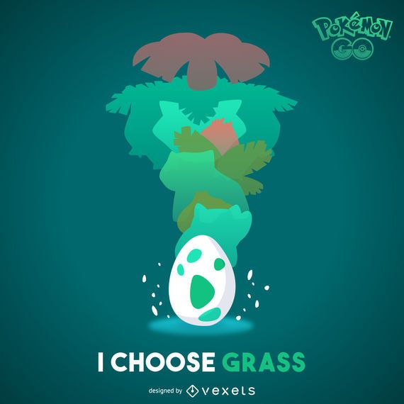 Ilustración de Pokémon hierba Ilustración de Pokémon hierba