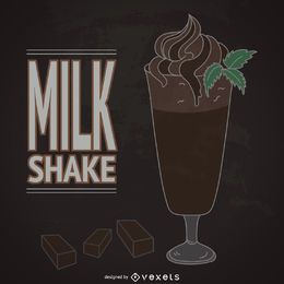 Ilustración de batido de chocolate