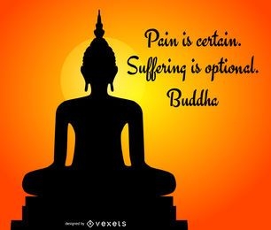 Silueta de Buda con cita