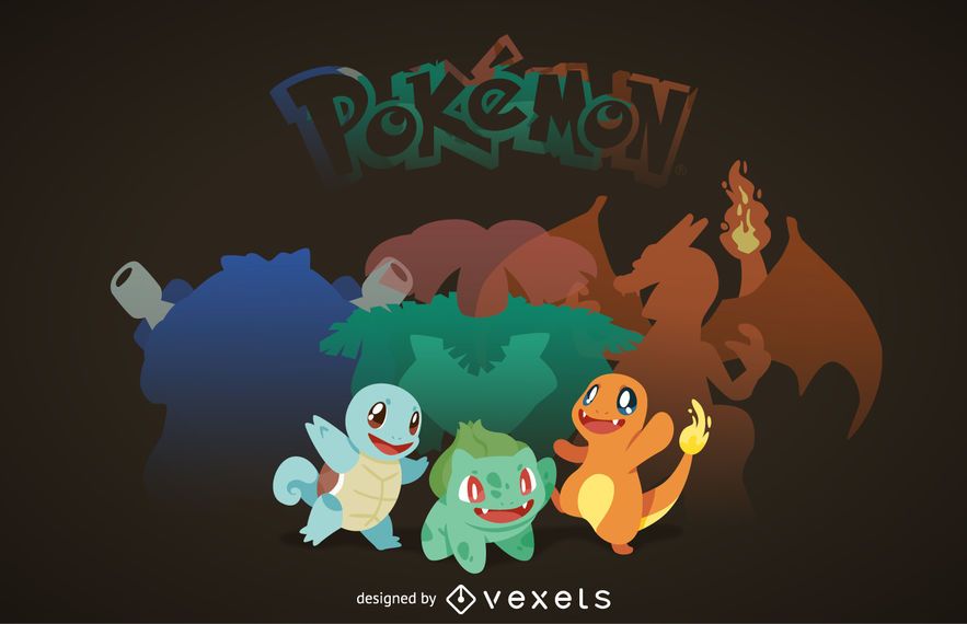 Ilustración de Pokémon Iniciador Ilustración de Pokémon Iniciador