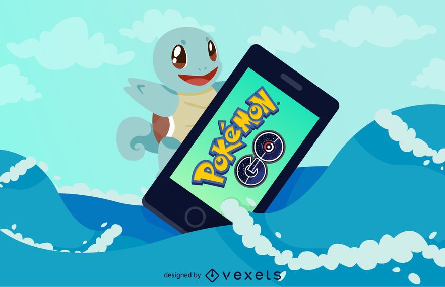 Ilustración de Pokémon GO Squirtle Ilustración de Pokémon GO Squirtle
