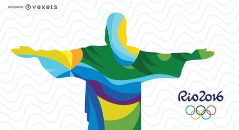 Rio Olympics Redeemer Christ abstract design Rio Olympics Redeemer Christ abstract design