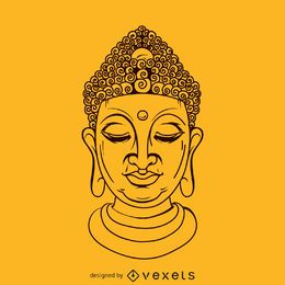 Ilustración de la cara de Buda
