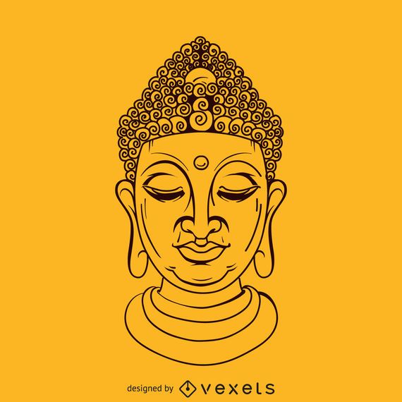Ilustración de la cara de Buda Ilustración de la cara de Buda