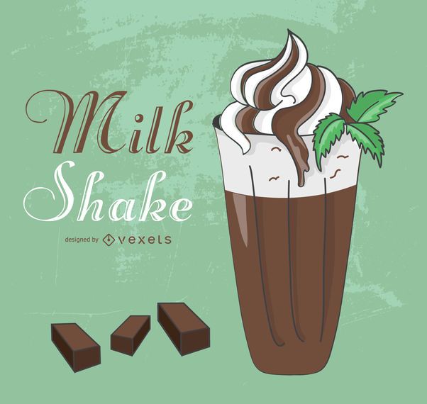Ilustración de batido de chocolate y crema Ilustración de batido de chocolate y crema