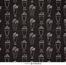 Hand gezeichnetes Milchshake-Muster