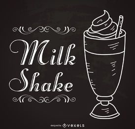 Retro milkshake sign