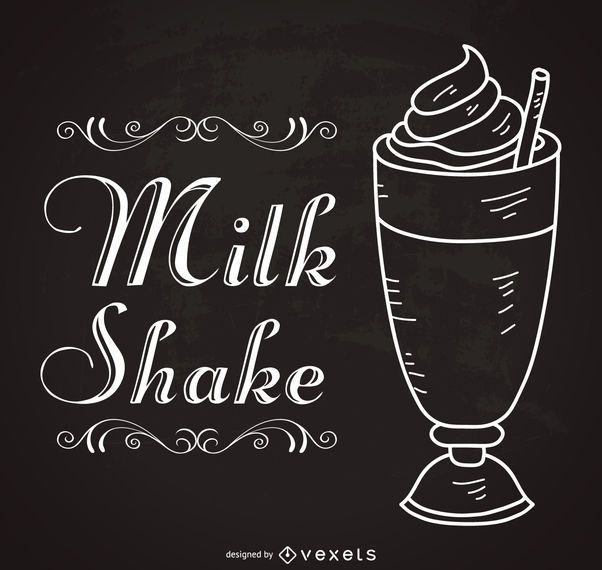 Retro milkshake sign - Vector download