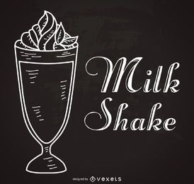 Vintage milkshake poster