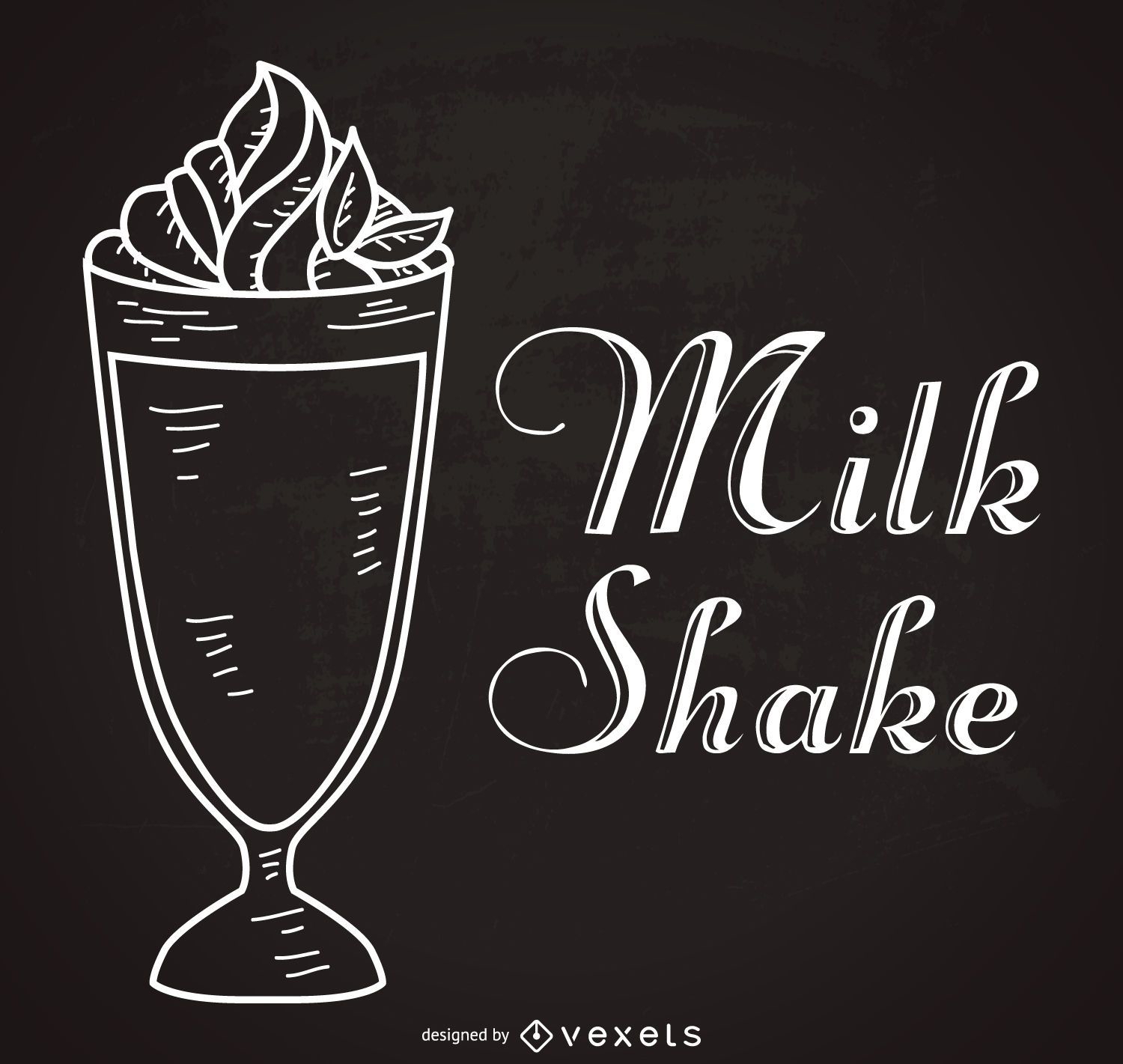 Ilustra??o e cita??o de milkshake vintage