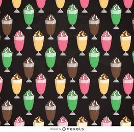 Illustriertes Milchshake-Muster