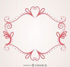 Marco ornamental swirly decorativo