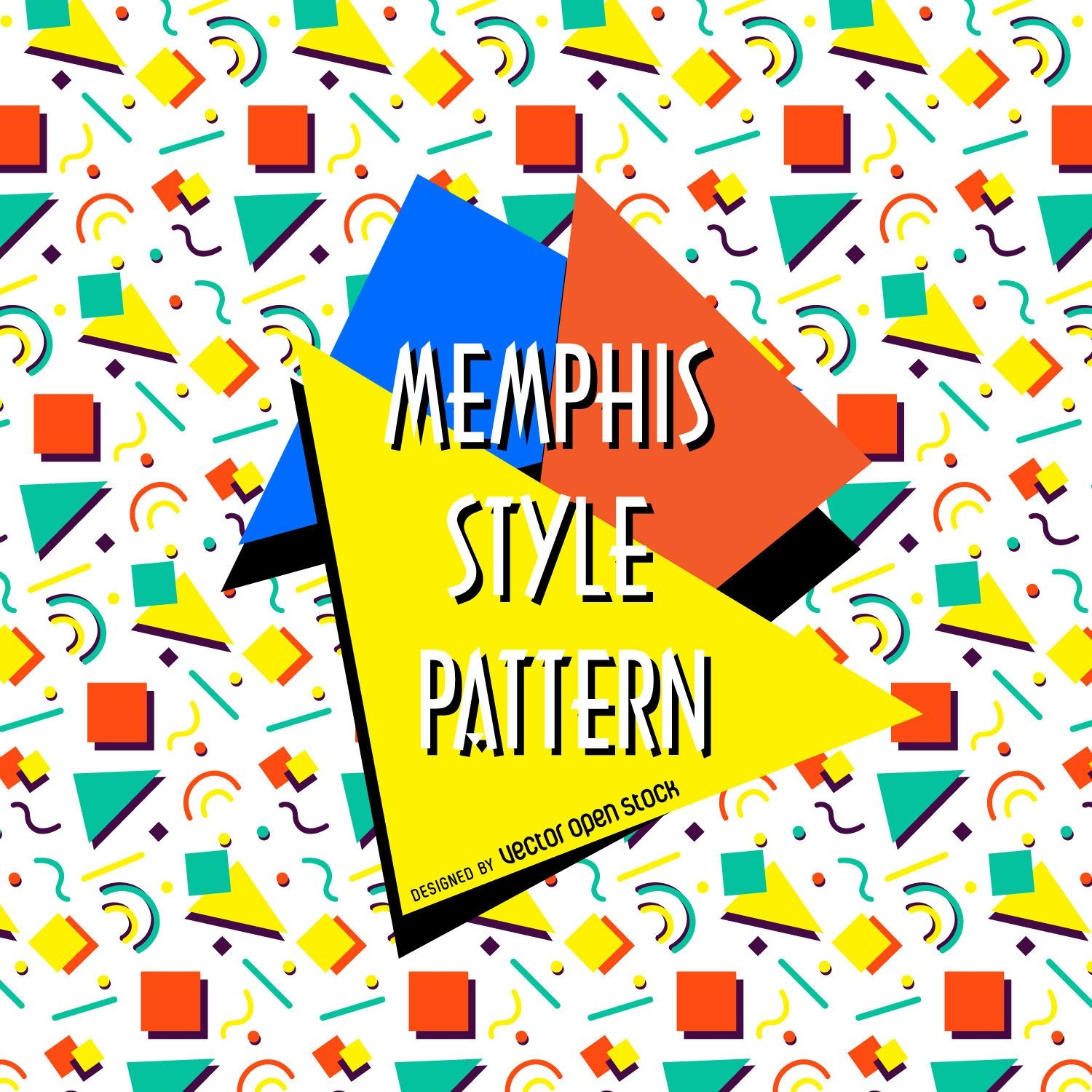 Colorful memphis style pattern