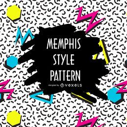 Padrão de memphis de alto contraste