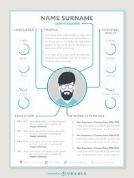 CV template with portrait
