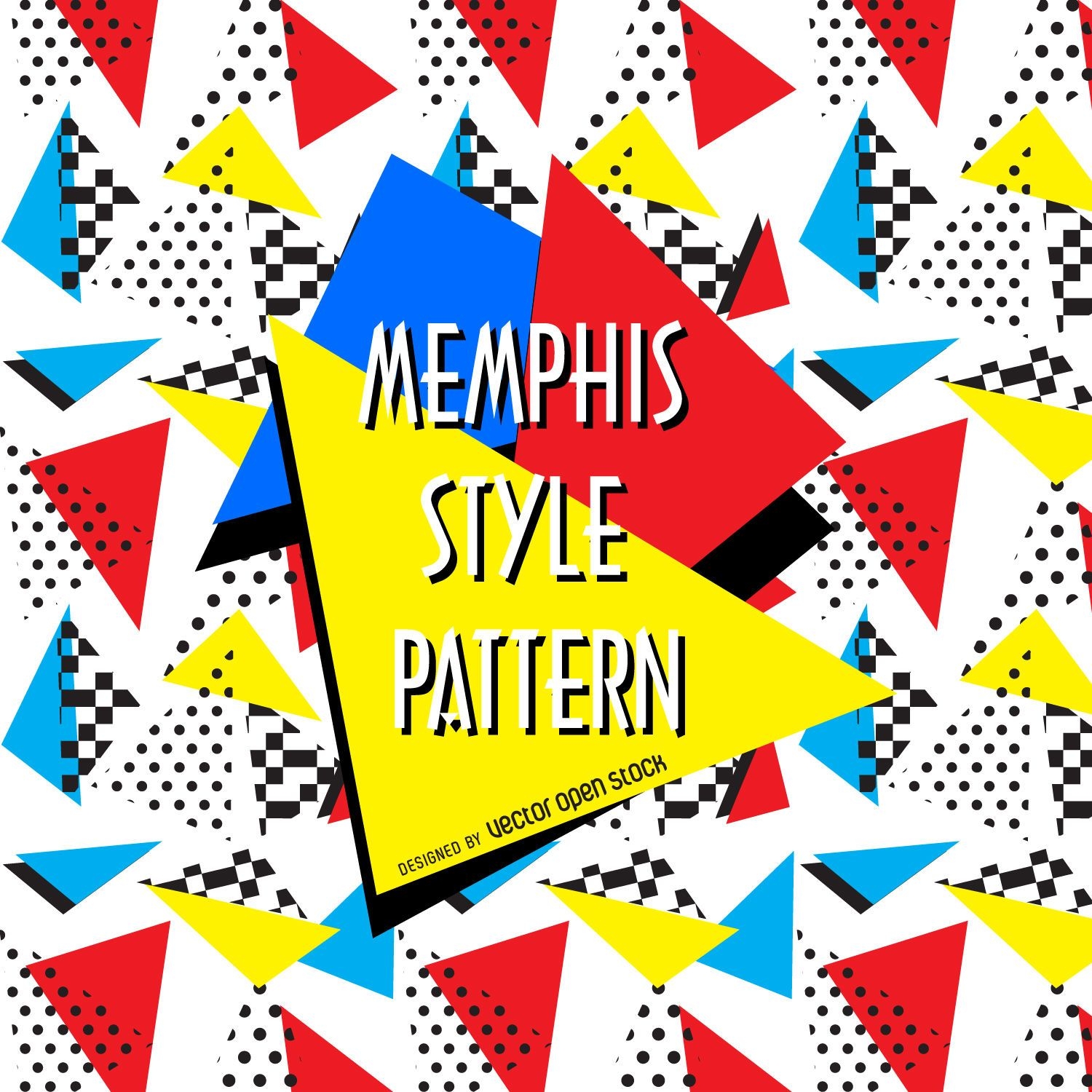 Geometrisches 90er Memphis Muster