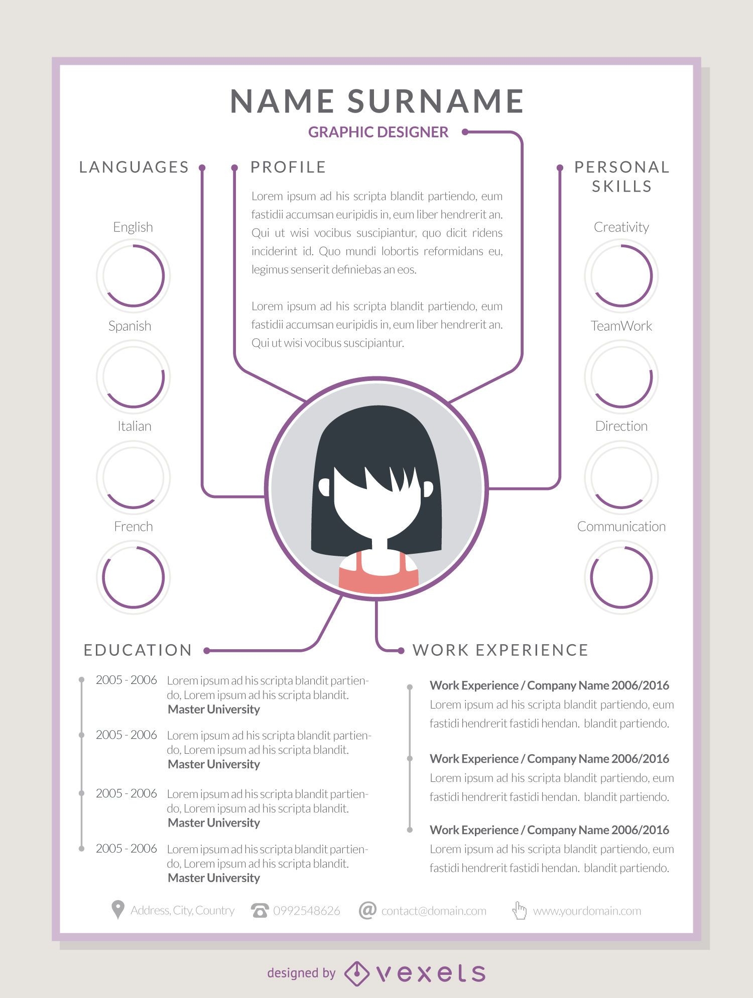 graphic resume mockup template