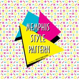 Padrão de design de memphis brilhante