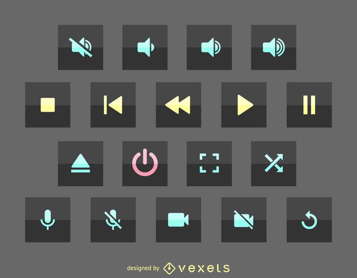 Ícone de interface de usuário multimídia Ícone de interface de usuário multimídia
