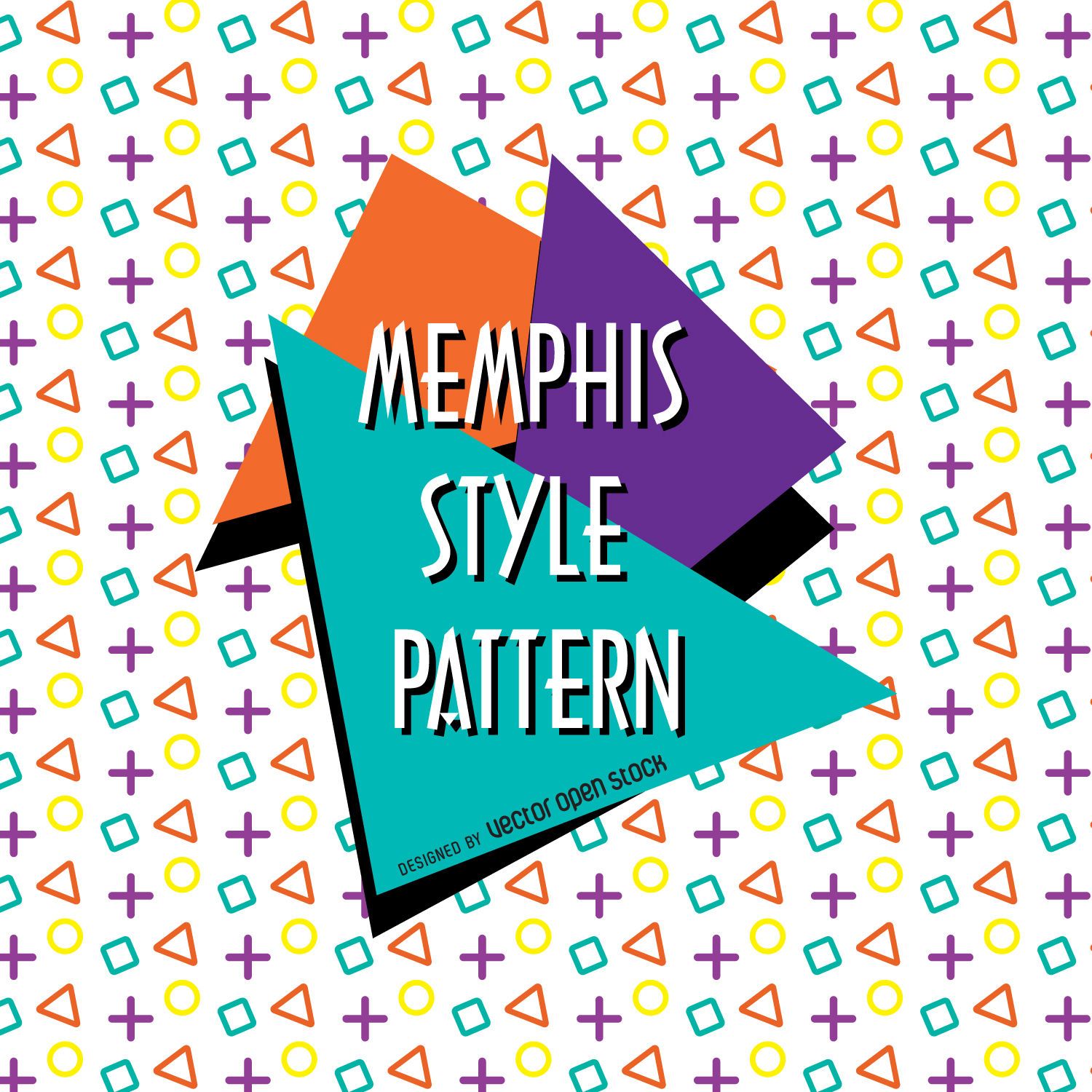 Geometric memphis design pattern