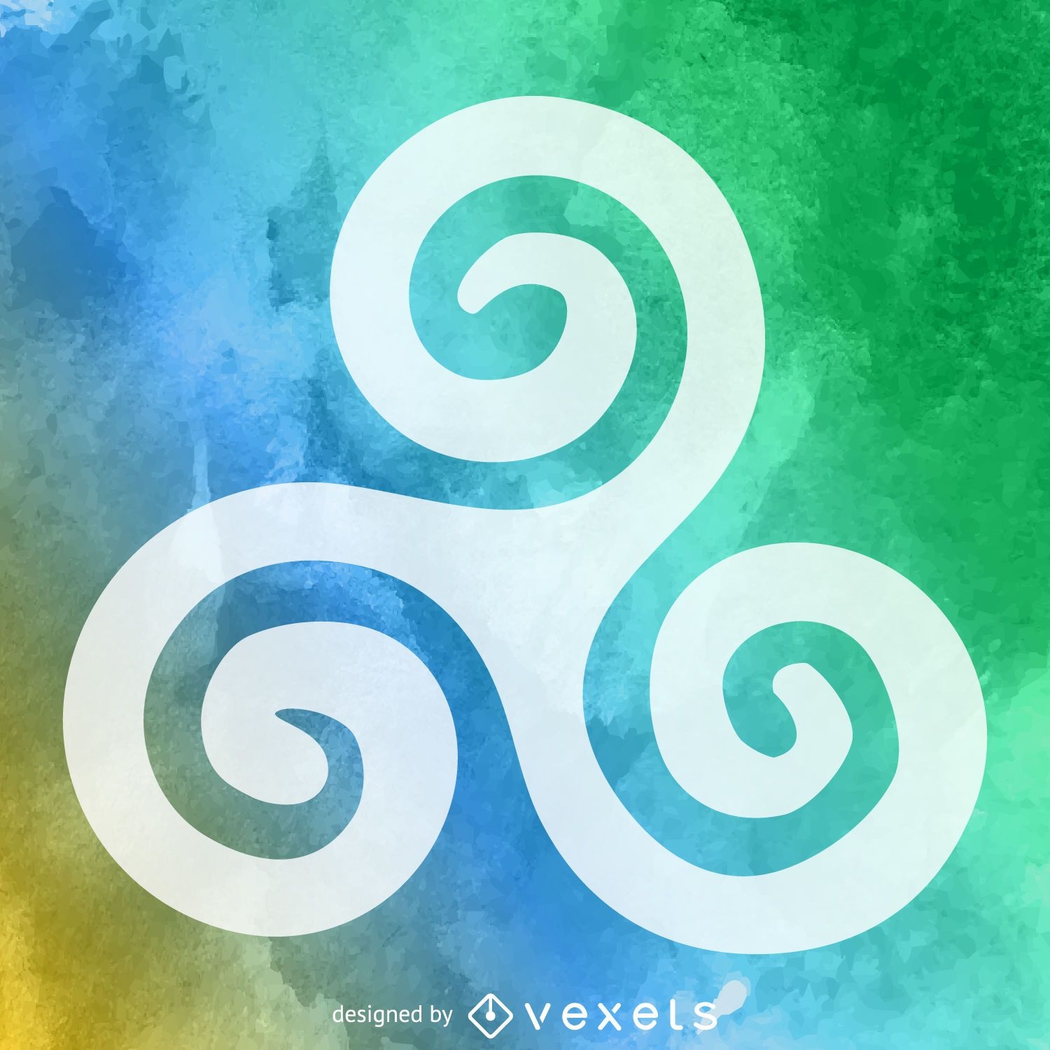 Budismo símbolo de espiral tripla