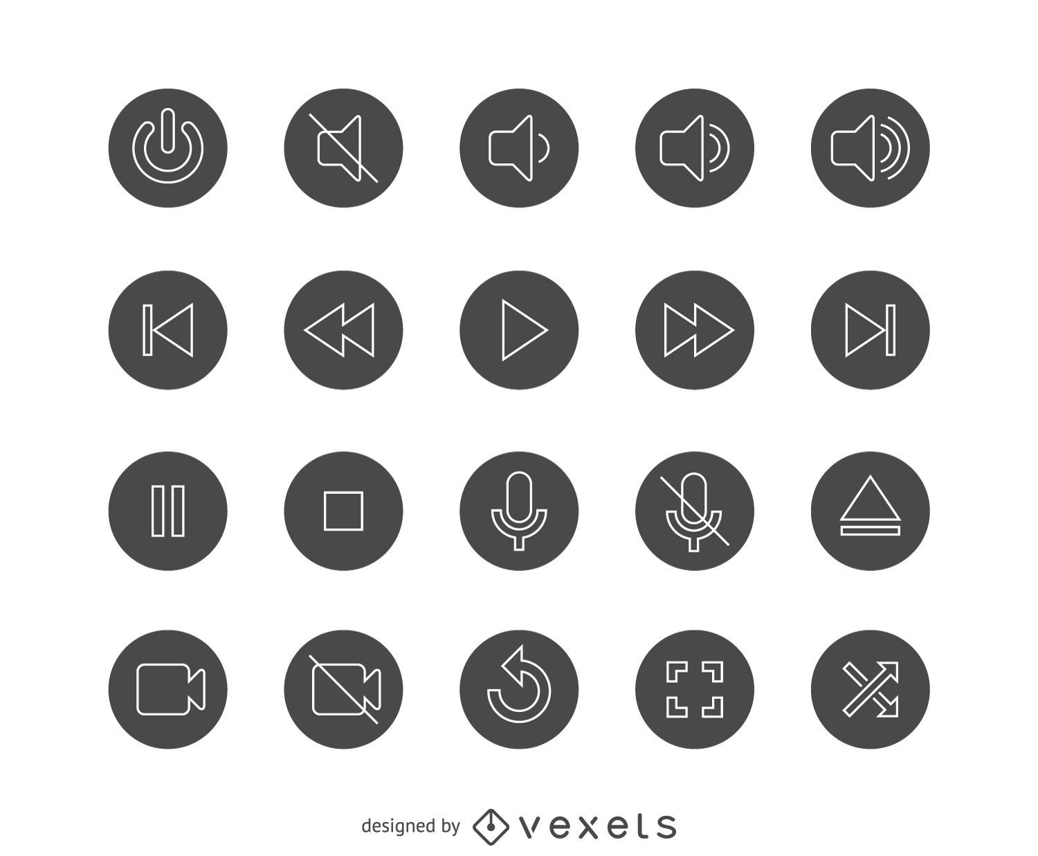 Conjunto de iconos de interfaz de usuario