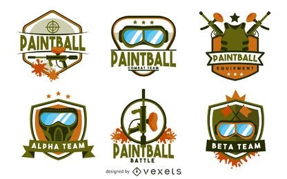 Paintball badge logo template