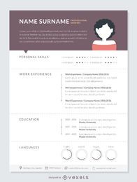 Professional curriculum mockup template Professional curriculum mockup template