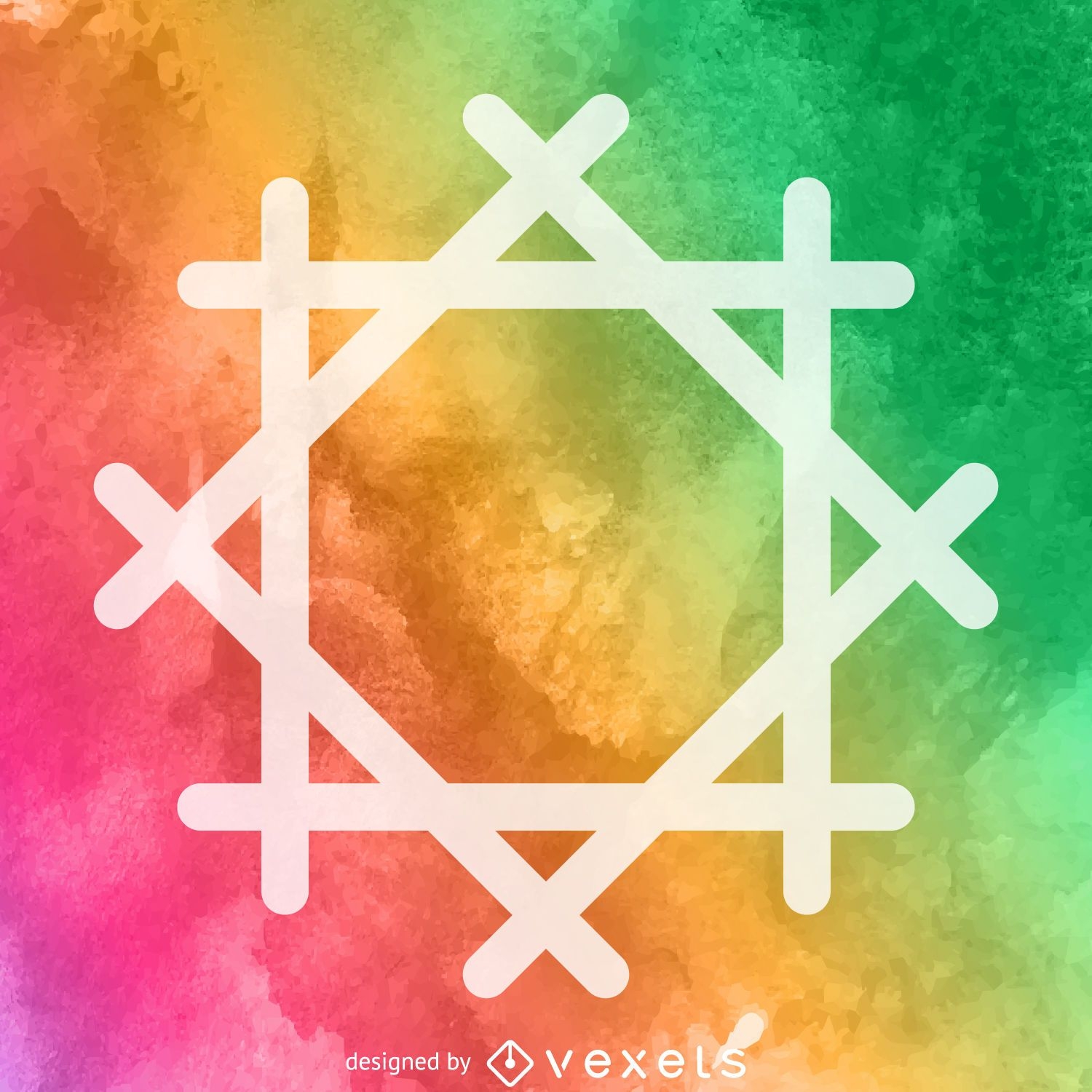 Aquarell religiöses Symbolplakat
