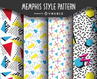 Retro 90s pattern set Retro 90s pattern set