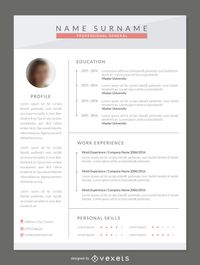 Curriculum Template Vector Download