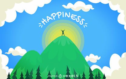 Happiness concept illustration Happiness concept illustration