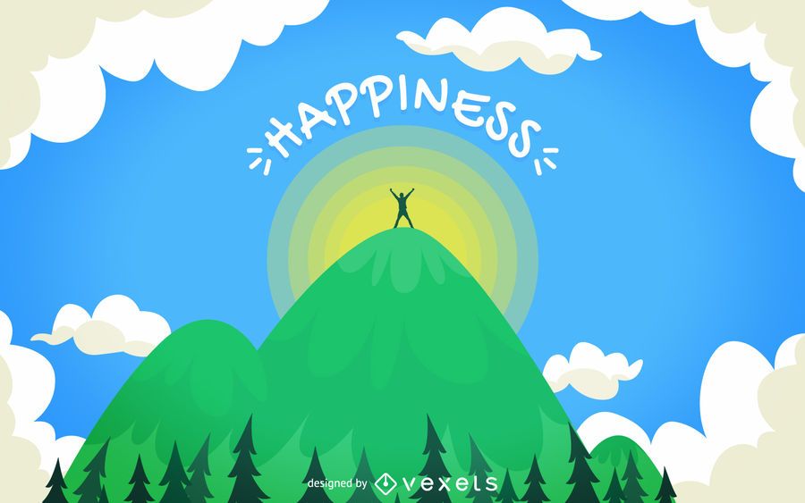 Happiness concept illustration Happiness concept illustration