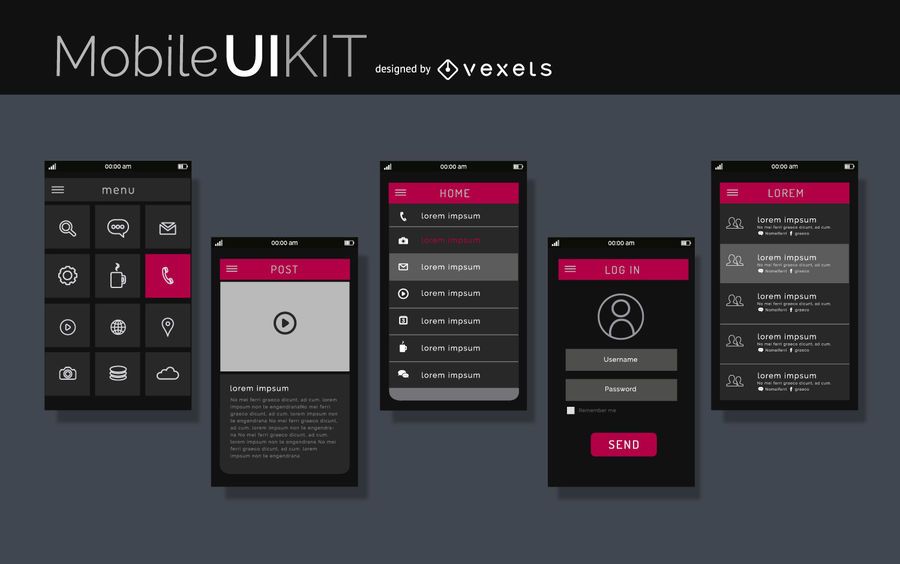 Kit de interface de usuário para celular Kit de interface de usuário para celular
