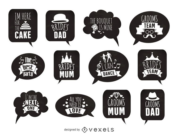 Wedding stickers props set Wedding stickers props set