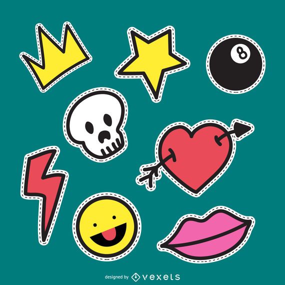 Flat patches set Flat patches set