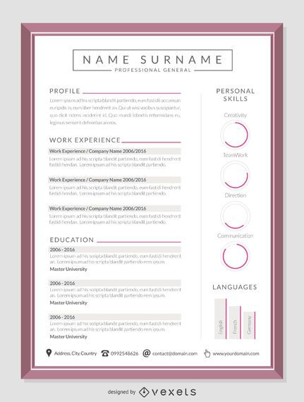 Elegant CV mockup template Elegant CV mockup template