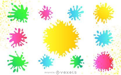 Buntes Farbspritzerset