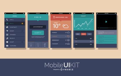 Mobile Benutzeroberfläche für Materialdesign